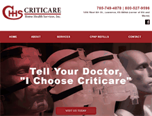 Tablet Screenshot of criticarehhs.com